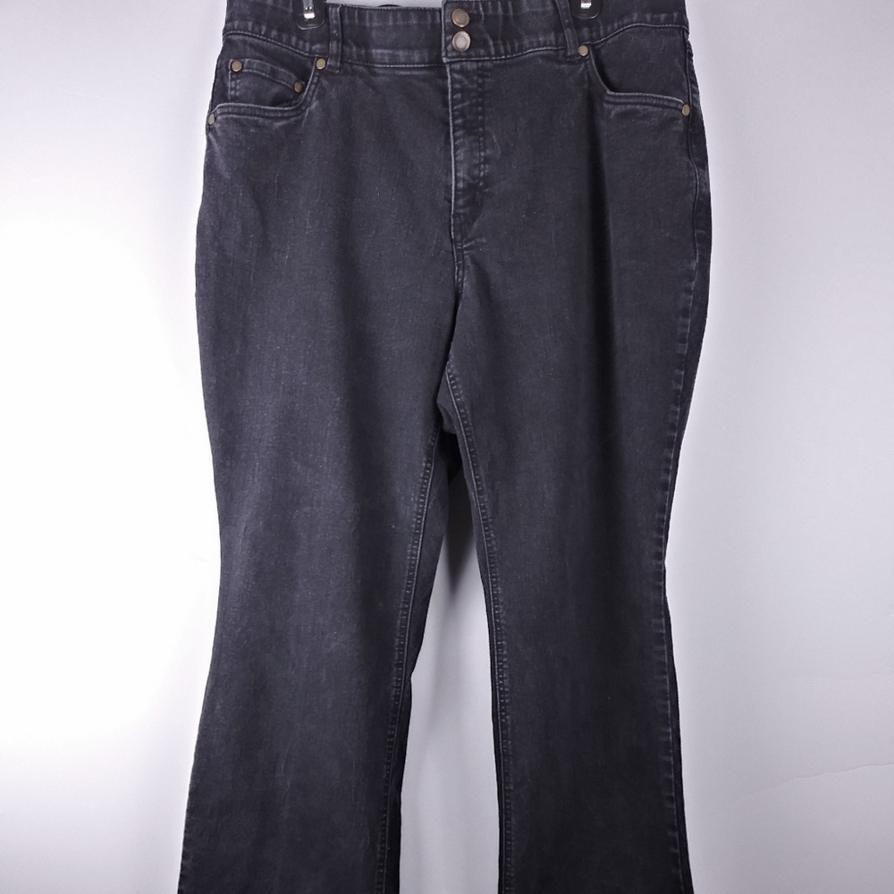 Woman Within Dark Gray Straight Jeans-Size 20 Tall